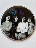 Load image into Gallery viewer, Jimmy Page, Robert Plant, John Paul Jones Led Zeppelin one-of-a-kind drumhead signed with proof
