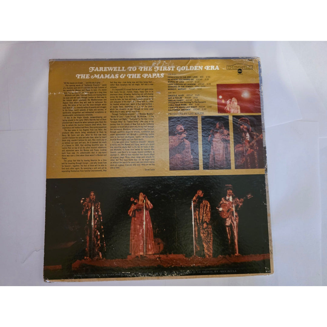 The Mamas & The Papas "Farewell to the First Golden Era" original album LP signed.