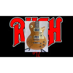 Load image into Gallery viewer, Rush Neil Peart Geddy Lee Alex Lifeson Les Paul Gold top full size electric guitar signed with proof
