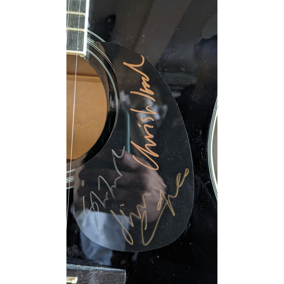 Traffic, Steve Winwood, Chris Wood, Jim Capaldi 41' full size acoustic guitar signed with proof