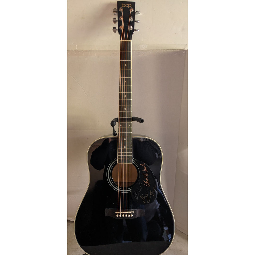 Traffic, Steve Winwood, Chris Wood, Jim Capaldi 41' full size acoustic guitar signed with proof