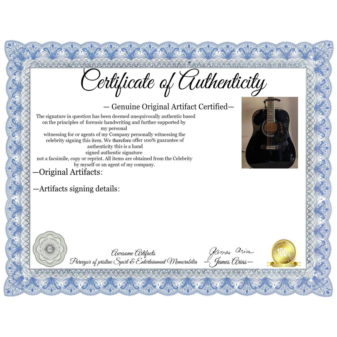 Traffic, Steve Winwood, Chris Wood, Jim Capaldi 41' full size acoustic guitar signed with proof