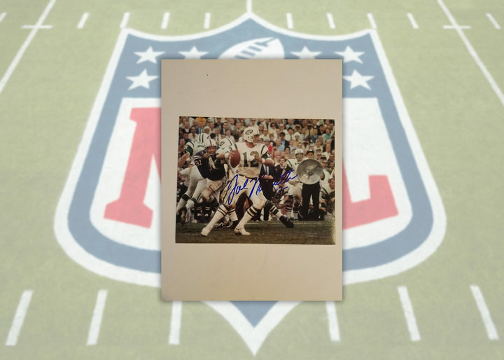 Joe Namath New York Jets 8 by 10 photo signed with proof