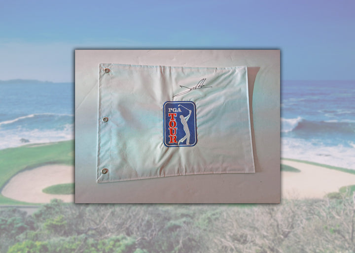 Jon Rahm Masters Champion PGA flag signed with proof