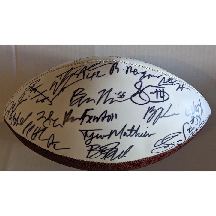 Kansas City Chiefs 2018-19 Super Bowl champs team signed football with proof