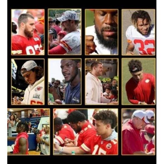 Kansas City Chiefs 2018-19 Super Bowl champs team signed football with proof