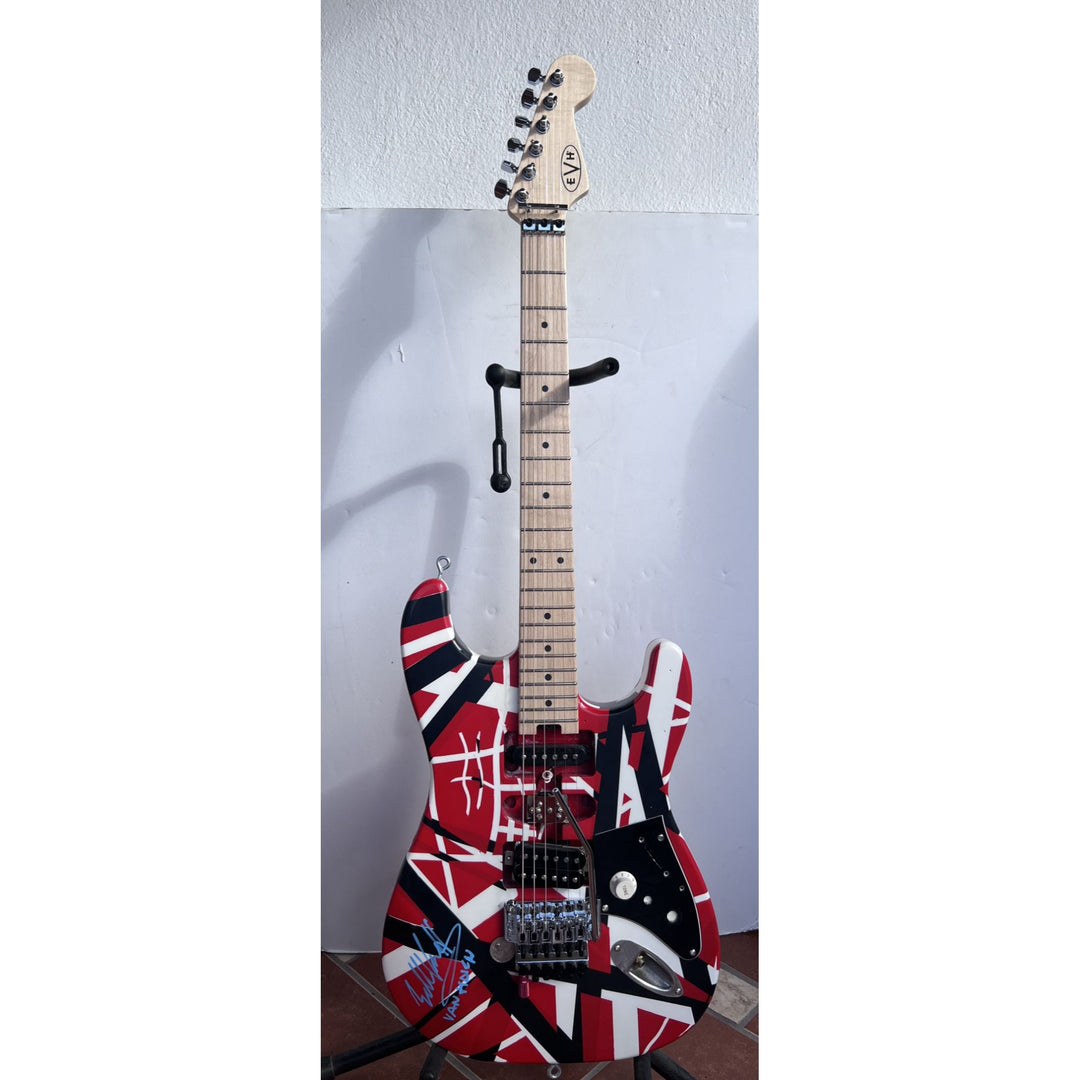 Eddie Van Halen authentic Frankenstein guitar signed with proof (just like the one and only Eddie Van Halen played and made famous).
