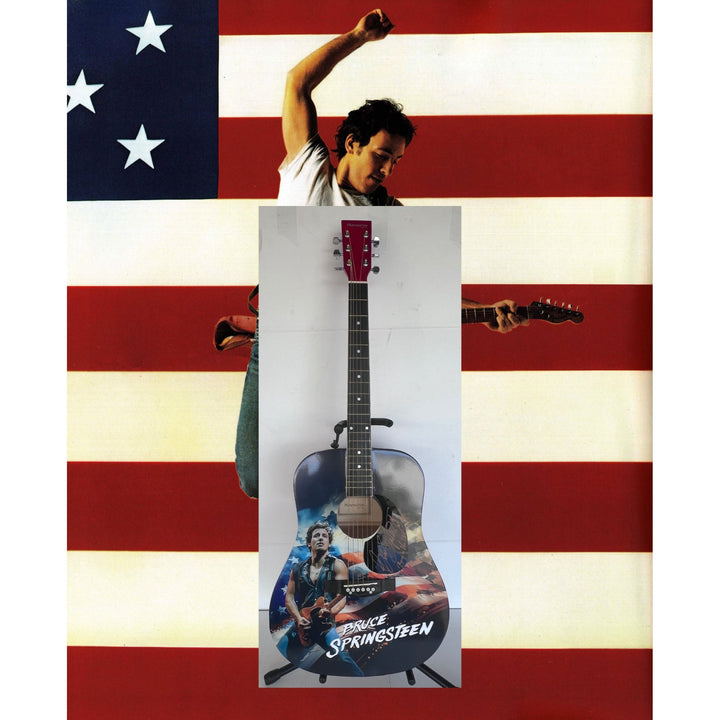Bruce Springsteen one of a kind full size acoustic guitar signed with proof