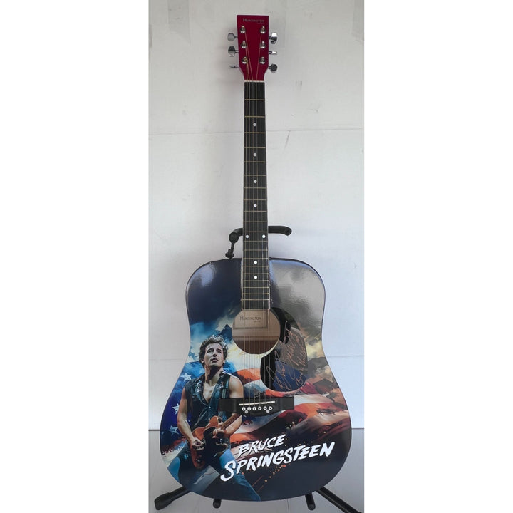 Bruce Springsteen one of a kind full size acoustic guitar signed with proof