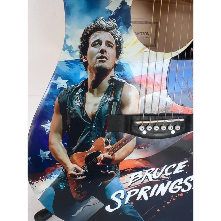 Bruce Springsteen one of a kind full size acoustic guitar signed with proof