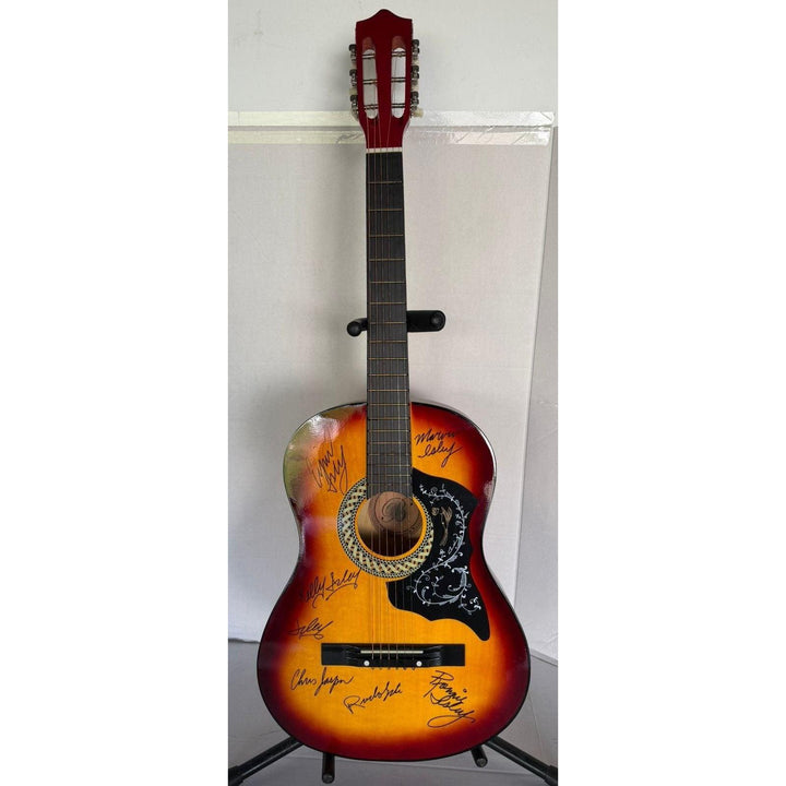 Isley  Brothers vintage acoustic guitar signed