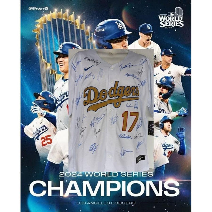 Los Angeles Dodgers 2024 World Series champs Freddie Freeman MLB Nike M game model jersey signed with proof