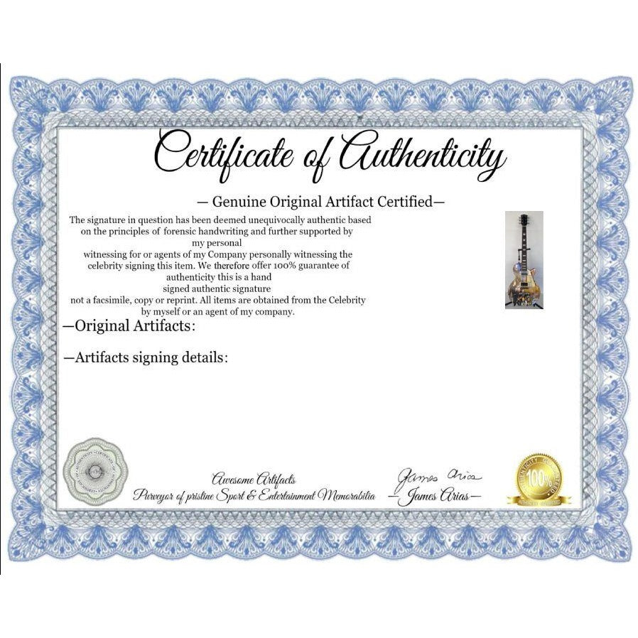 Rolling Stones Mick Jagger & Keith Richards one of a kind les paul (full size) electric guitar signed with proof.