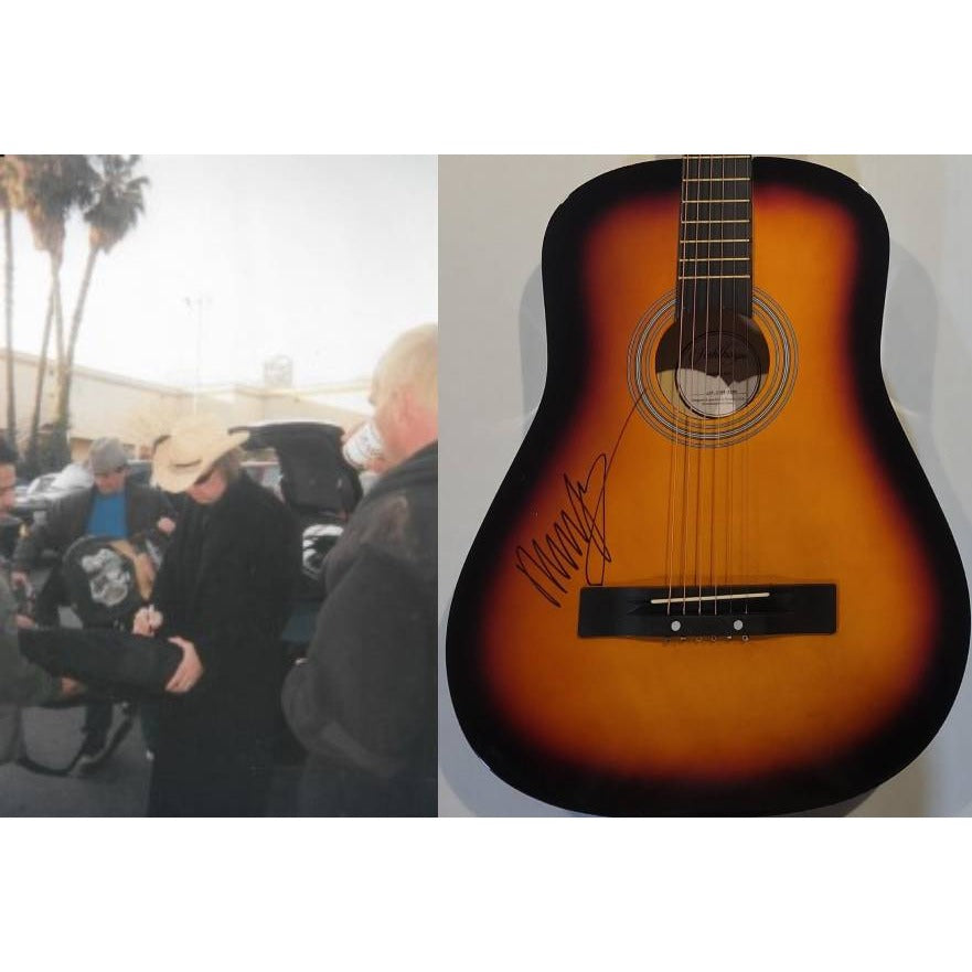 Neil Young CSNY full size acoustic guitar signed with proof.