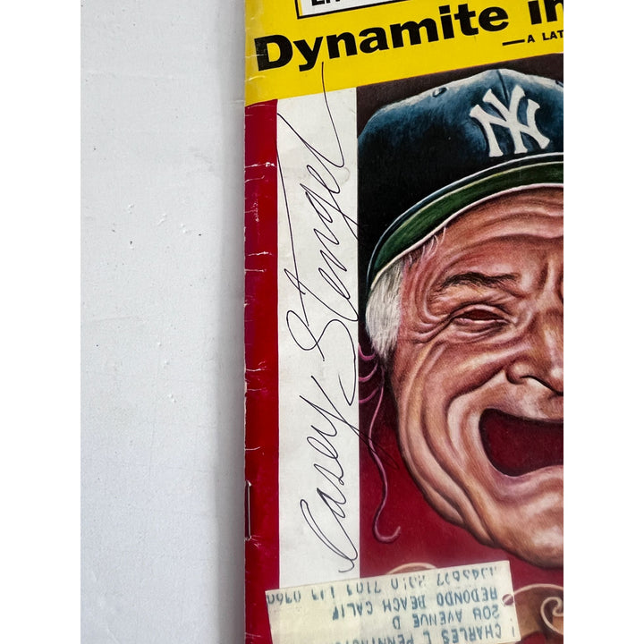 Casey Stengel New York Yankees legendary manager 1959 Newsweek magazine signed