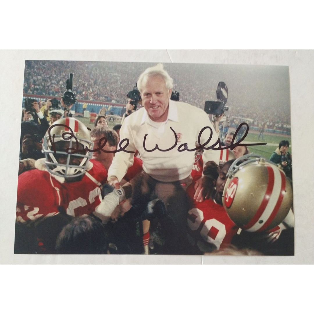  Bill Walsh, San Francisco, 49ers, signed, 5x7 photo,