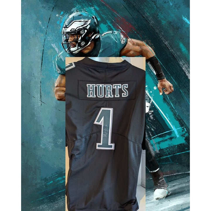 Jalen Hurts Philadelphia Eagles Nike size xl game model jersey signed with proof