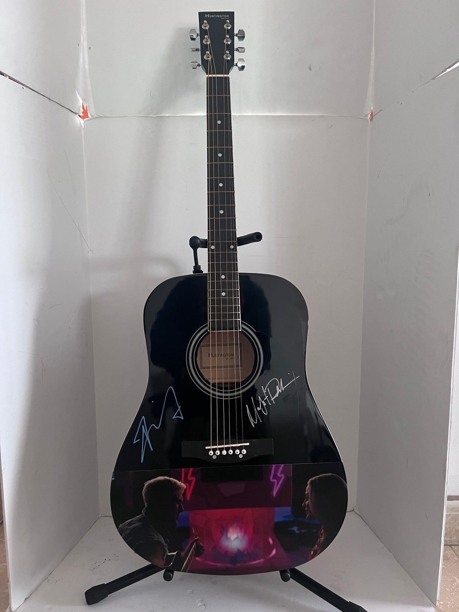 Ken and Barbie-Ryan Gosling, Margot Robbie one-of-a-kind full size acoustic guitar signed with proof