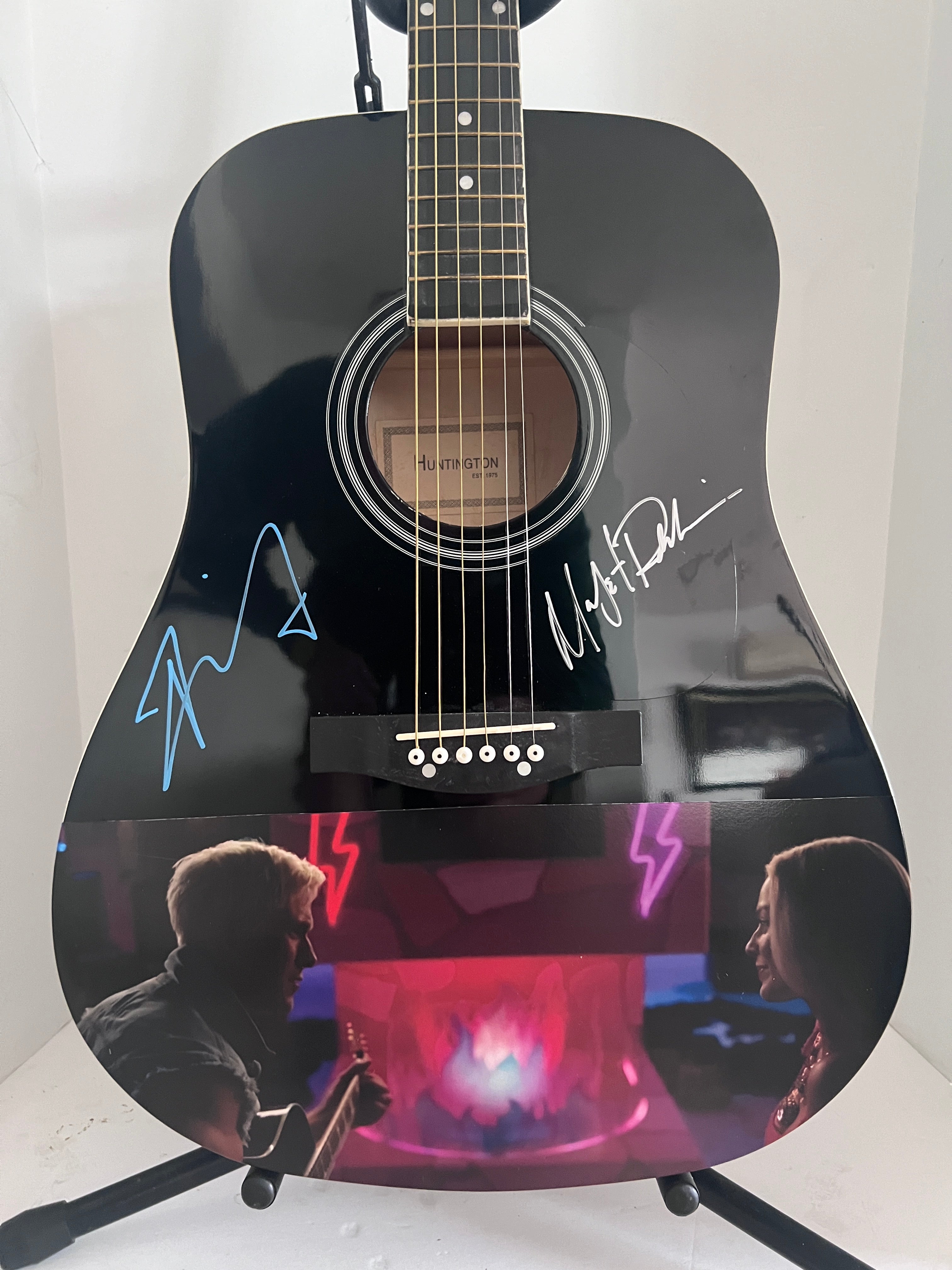 Ken and Barbie-Ryan Gosling, Margot Robbie one-of-a-kind full size acoustic guitar signed with proof