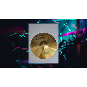 Pantera Phil Anselmo Dimebag Darrell Abbott Diamond Darrell Rex Brown and Vinnie Paul 16 inch Cymbal signed with proof