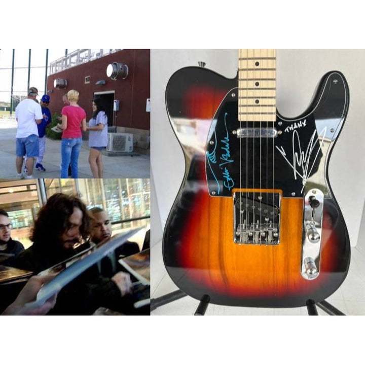 Eddie Vedder Pearl Jam Chris Cornell Sound Garden full size Telecaster electric guitar signed with proof.