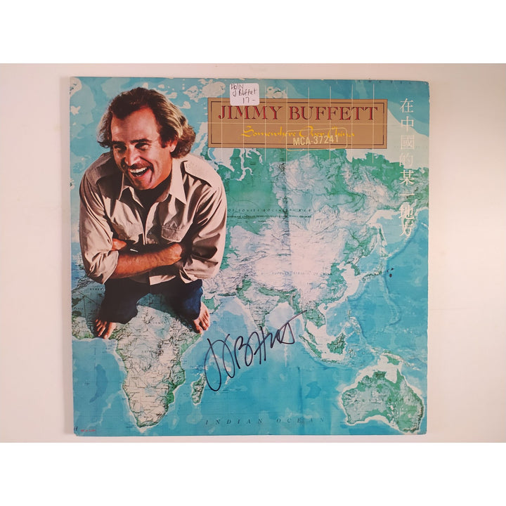 Jimmy Buffett Somewhere Over China original LP signed with proof