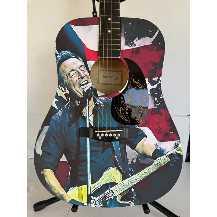 Bruce Springsteen full size one of a kind acoustic guitar signed with proof.
