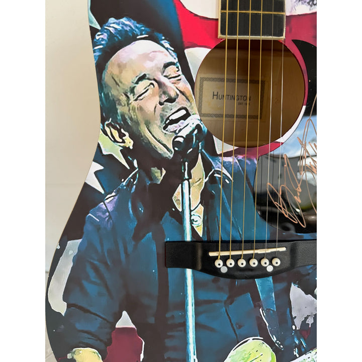 Bruce Springsteen full size one of a kind acoustic guitar signed with proof.
