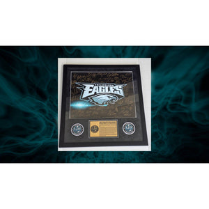 Philadelphia Eagles 2016-17 team signed 16x20 framed with proof