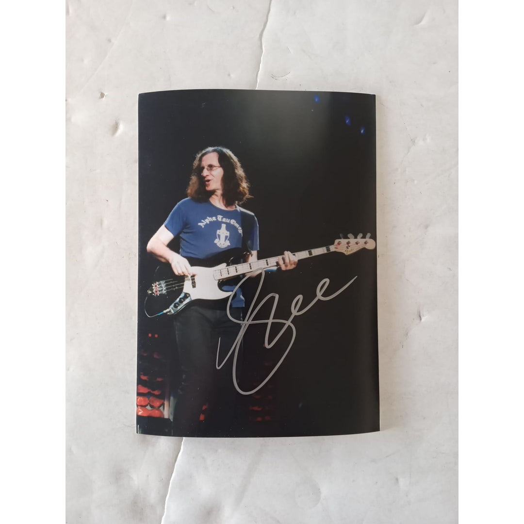 Geddy Lee Rush guitarist 5x7 photo sign with proof