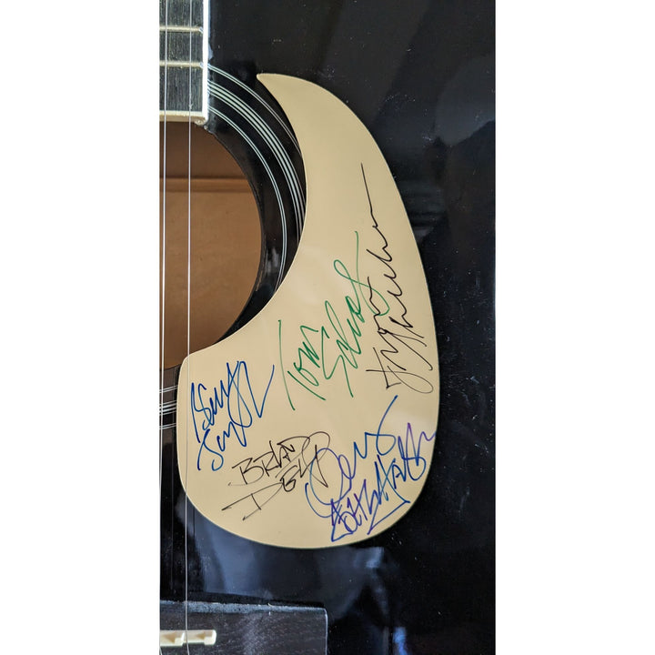 Boston Tom Scholz, Brad Delp, Barry Goudreau, Fran Sheehan and Sib Hashian 41' full size acoustic guitar signed with proof