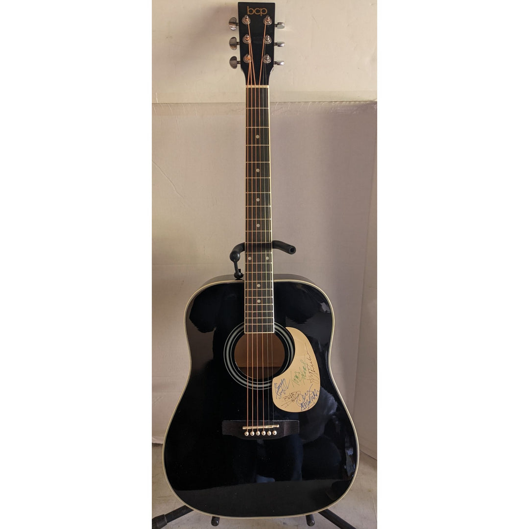 Boston Tom Scholz, Brad Delp, Barry Goudreau, Fran Sheehan and Sib Hashian 41' full size acoustic guitar signed with proof