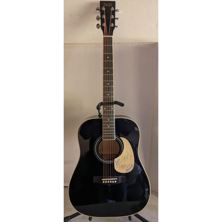 Boston Tom Scholz, Brad Delp, Barry Goudreau, Fran Sheehan and Sib Hashian 41' full size acoustic guitar signed with proof