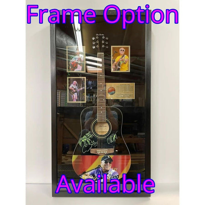 Boston Tom Scholz, Brad Delp, Barry Goudreau, Fran Sheehan and Sib Hashian 41' full size acoustic guitar signed with proof