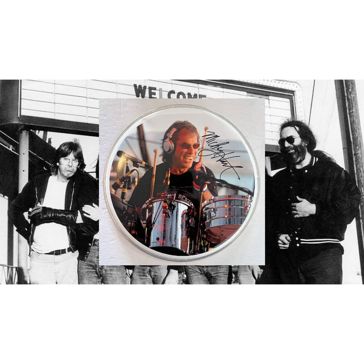 Mickey Hart of grateful dead 10-in one-of-a-kind drumhead signed Awesome Artifacts