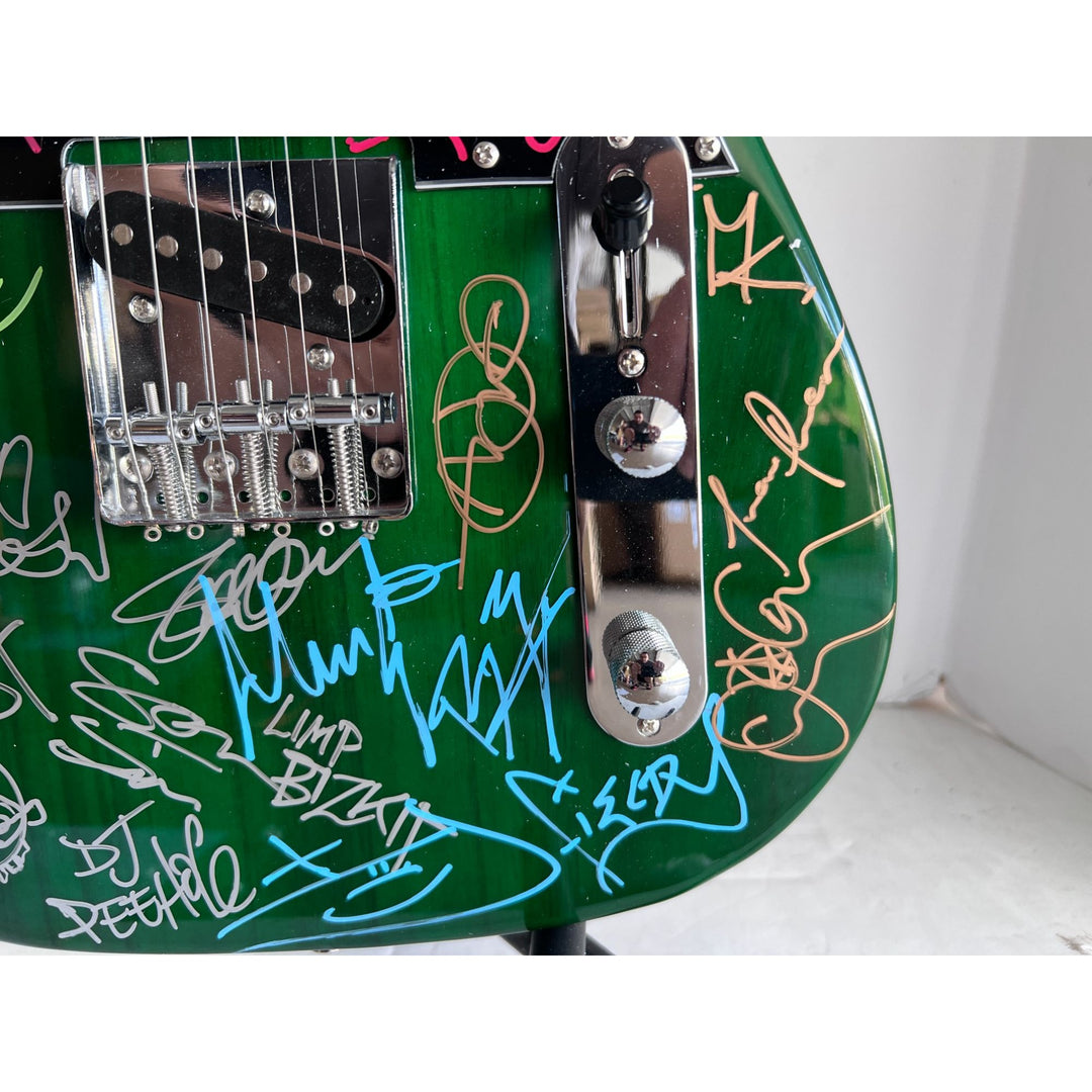 Deftones, Korn, Tool. Limp Bizkit & System of the Down electric guitar signed with proof