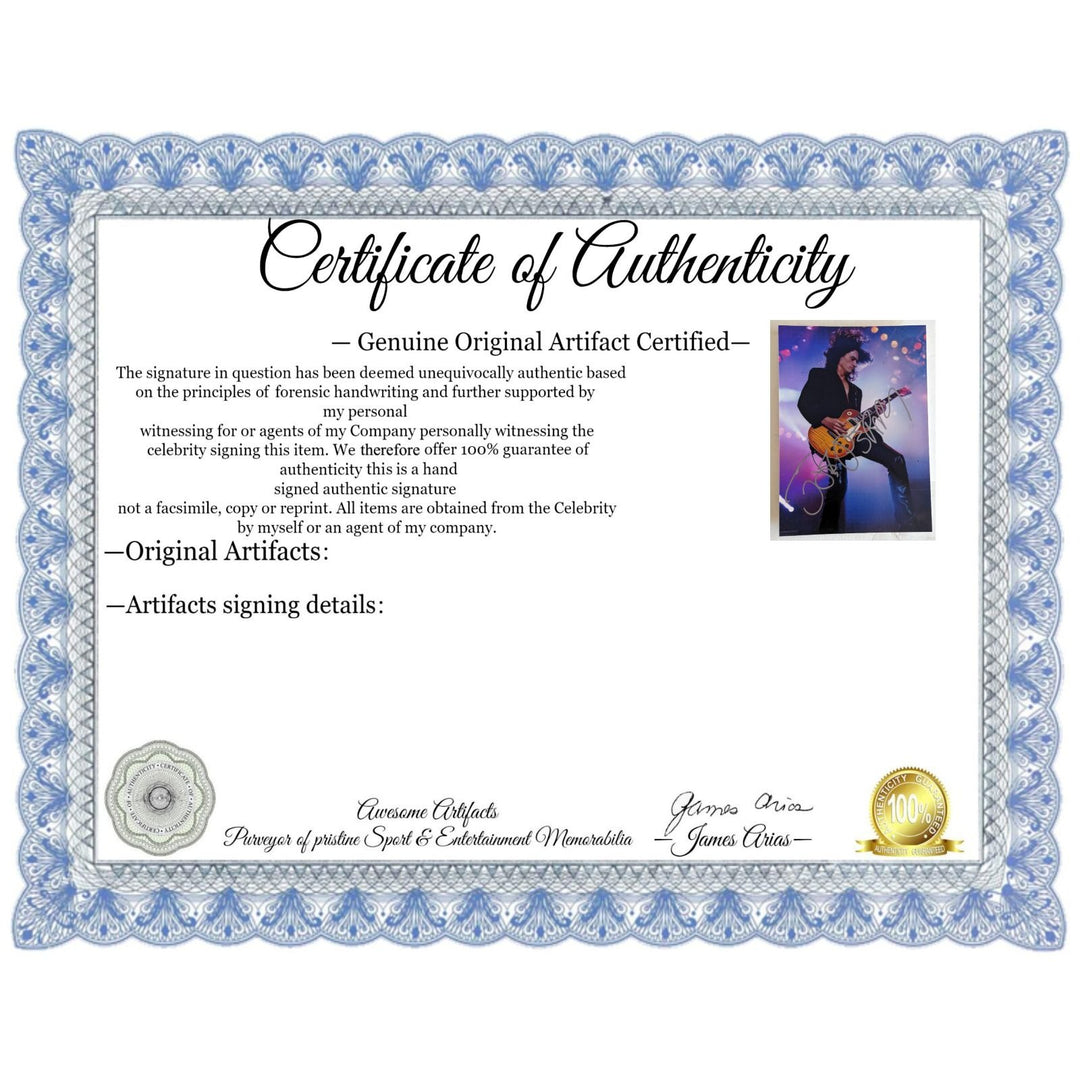 Joe Perry Aerosmith 5x7 photo signed with proof