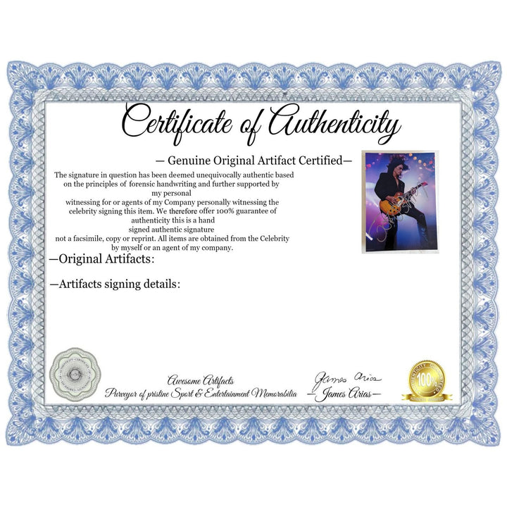 Joe Perry Aerosmith 5x7 photo signed with proof