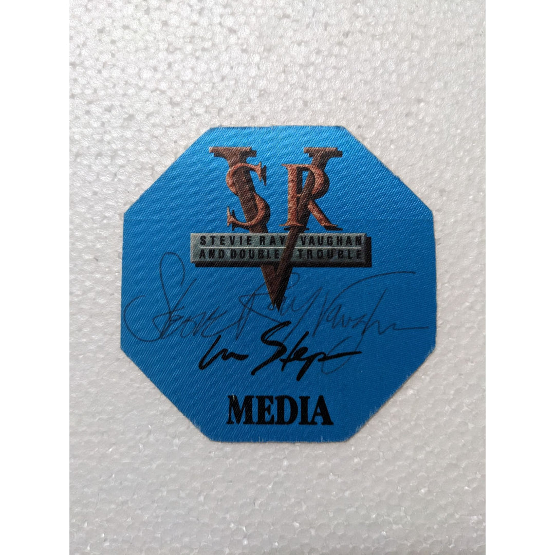 Stevie Ray Vaughan original tour pass signed