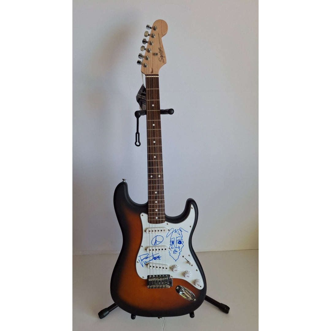 Dave Mathews signed with sketch extremely unique, Fender Stratocaster electric guitar with proof