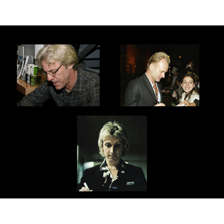 The Police Gordon Sumner "Sting" Stewart Copeland & Andy Summers ONE OF A KIND Les Paul signed with proof