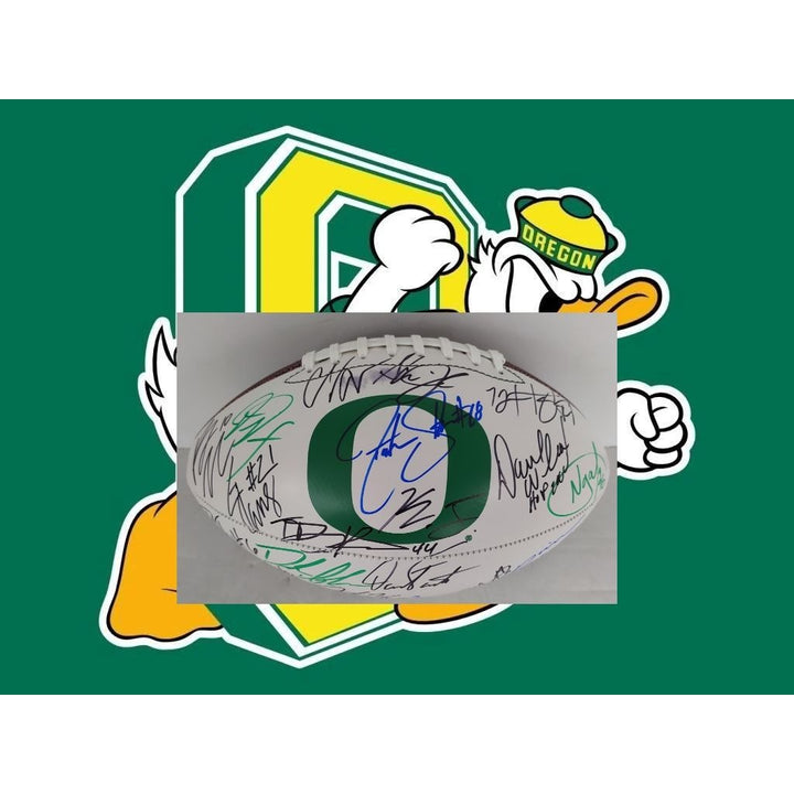 Oregon Ducks Dan Fouts Justin Herbert Bo Nix 20 plus all-time greats football signed with proof Awesome Artifacts