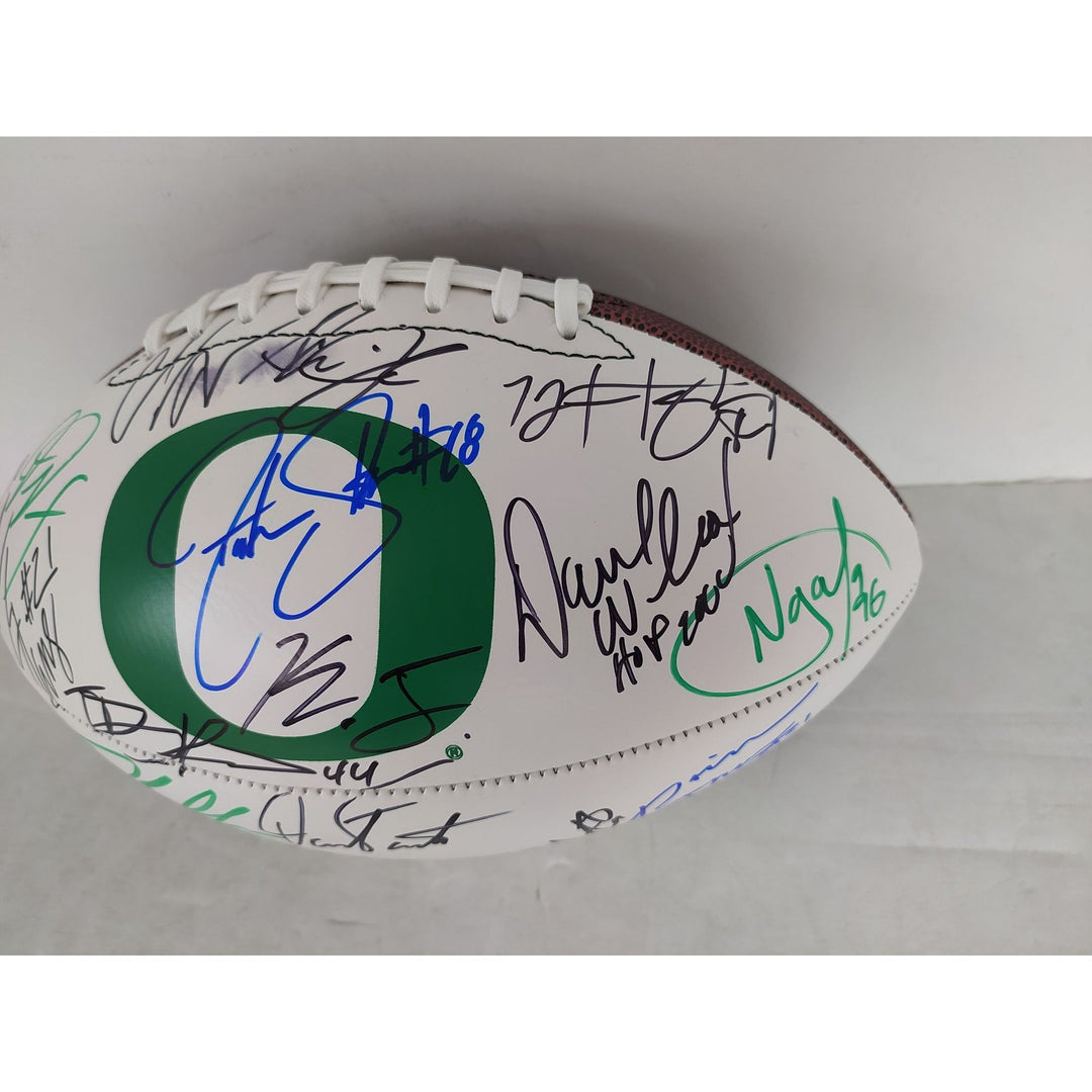 Oregon Ducks Dan Fouts Justin Herbert Bo Nix 20 plus all-time greats football signed with proof Awesome Artifacts