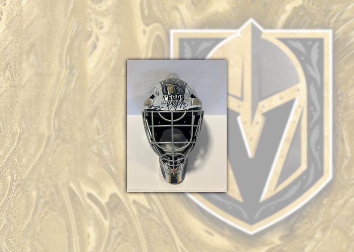 Las Vegas Golden Knights full size Franklin goalie mask signed with free acrylic display case