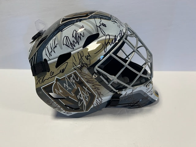 Las Vegas Golden Knights full size Franklin goalie mask signed with free acrylic display case