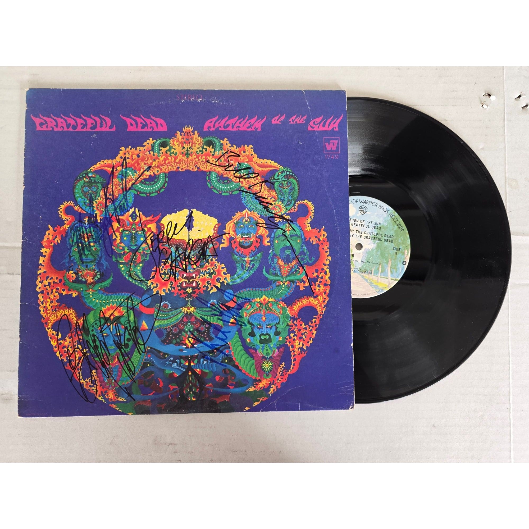 The Grateful Dead ''Anthem of the Sun'' LP signed with proof