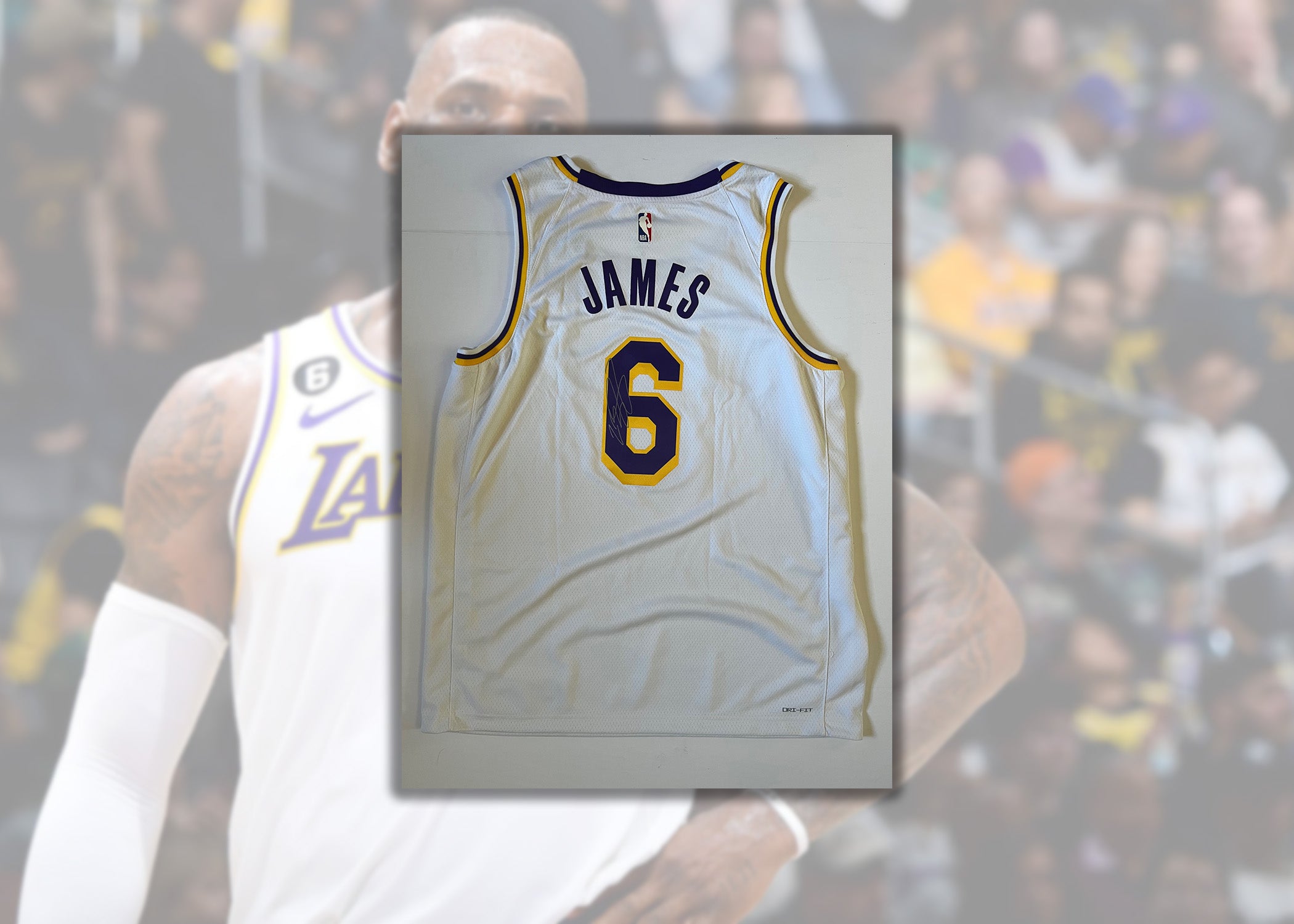 NBA Authentic #6 Lebron James Jersey 2022 Los Angeles Lakers
