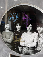 Load image into Gallery viewer, Led Zeppelin John Bonham, Jimmy Page, Robert Plant, John Paul Jones signed and framed 33x24
