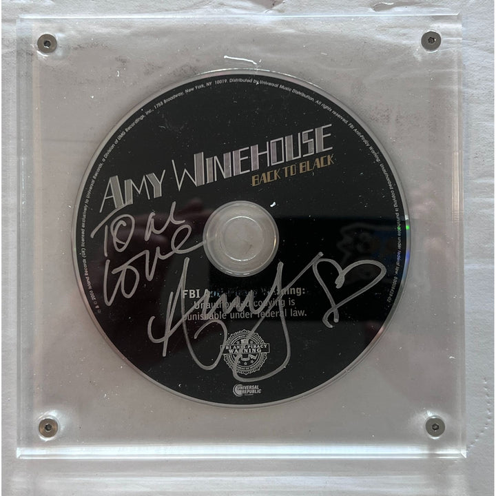 Amy Winehouse Back in Black original CD signed with proof