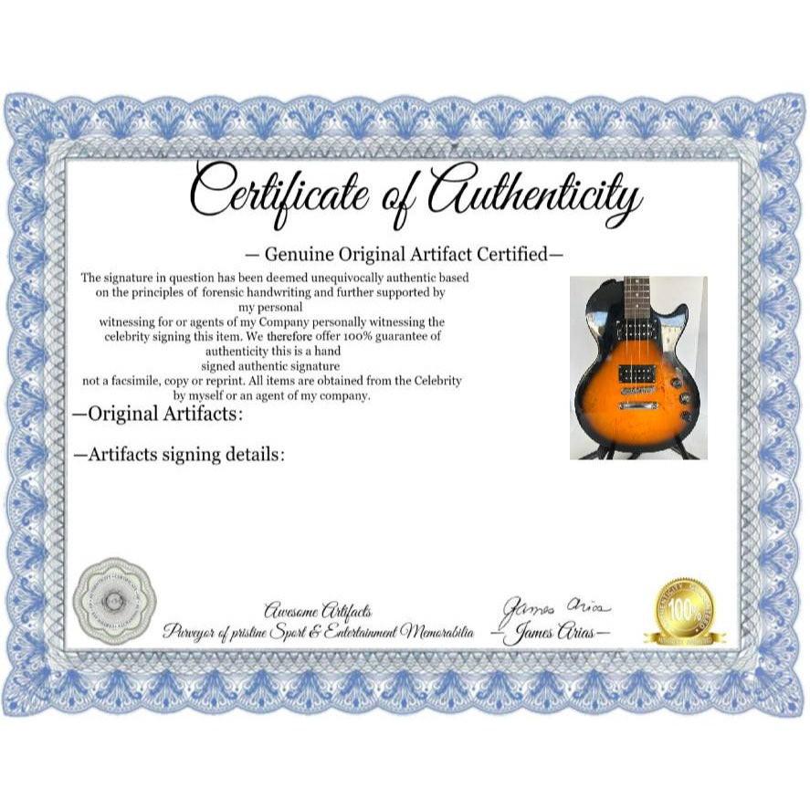 Freddie Mercury, Brian May, Roger Taylor, John Deacon Queen one-of-a kind vintage full size Epiphone Les Paul electric guitar signed